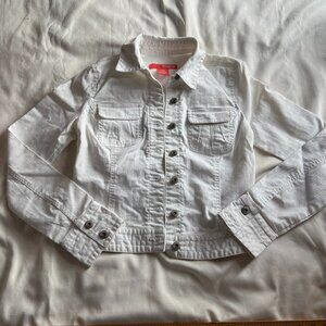 Y2K Calvin Klein white denim jacket
